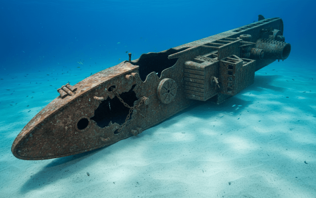 El Mina Wreck - Dive Map