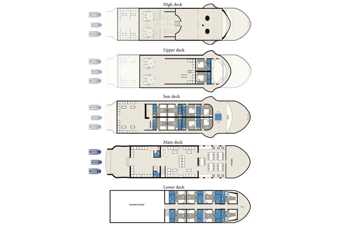 Ocean Lovers deck plan and vessel layout 1