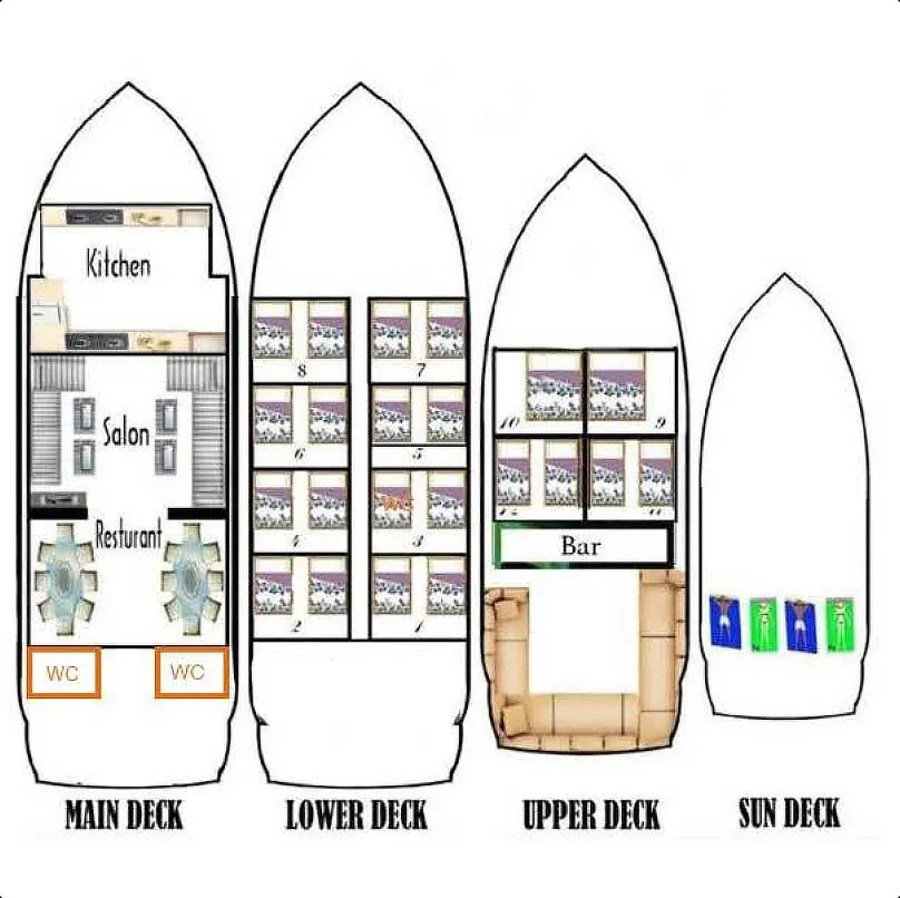 Ashrafi deck plan and vessel layout 1