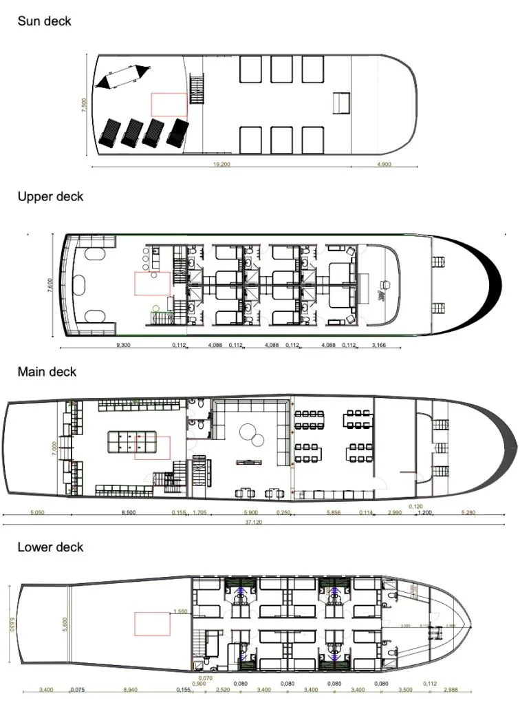 Sinaistar deck plan and vessel layout 1