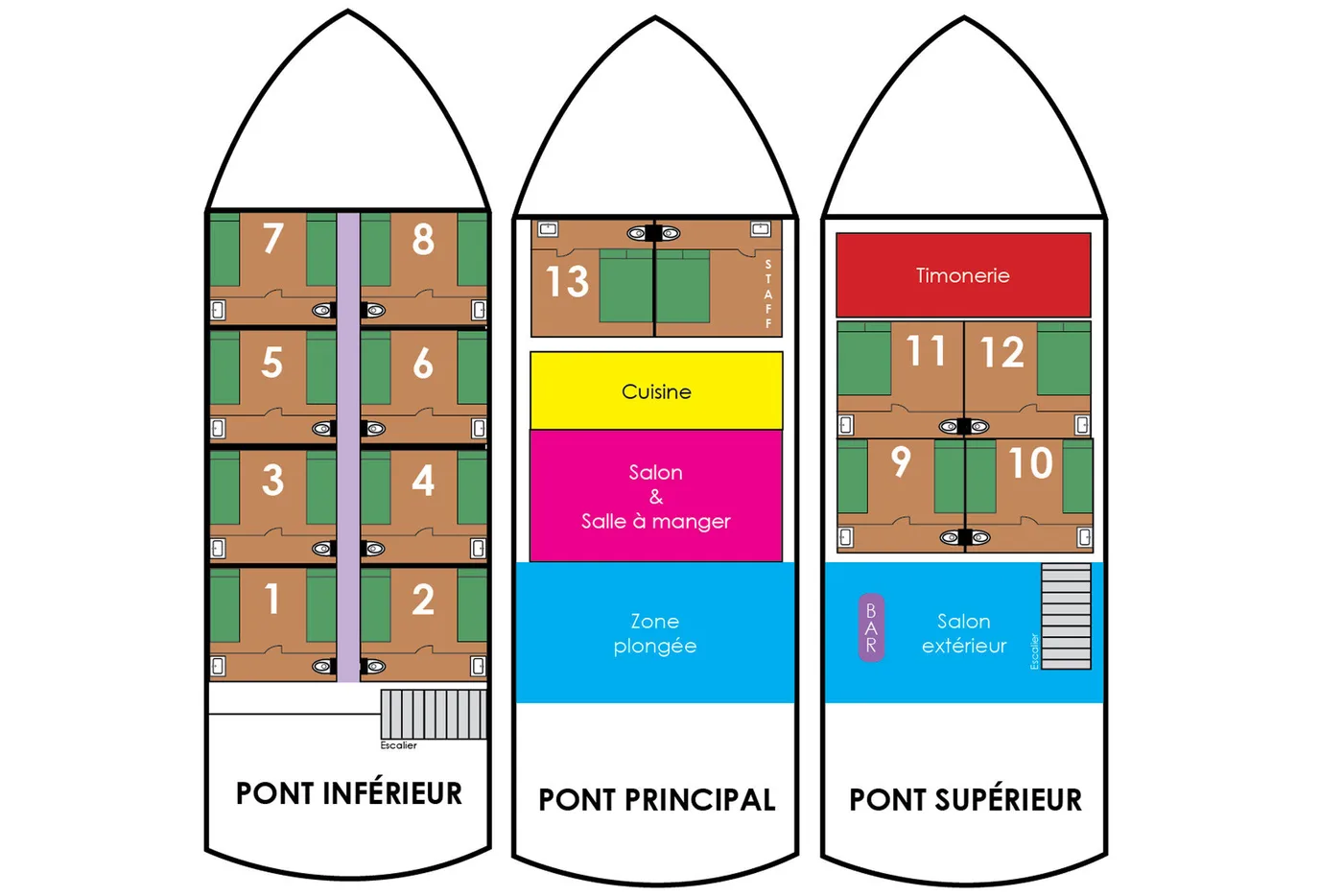 Dolce Vita deck plan and vessel layout 1