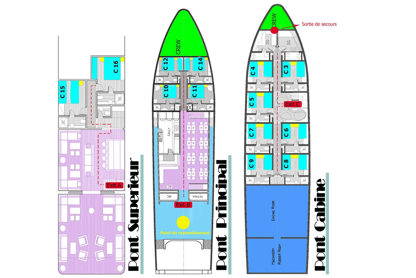 MY Odyssey deck plan and vessel layout 1