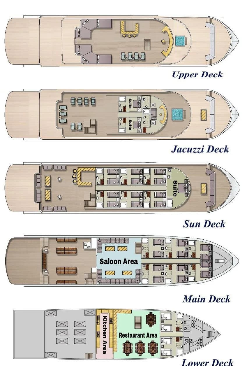 Bismarck deck plan and vessel layout 1