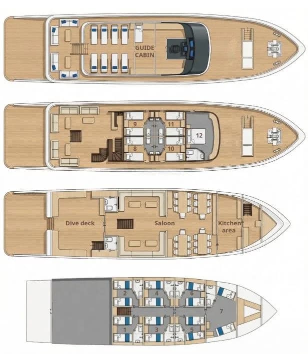 Queen Sherry deck plan and vessel layout 1