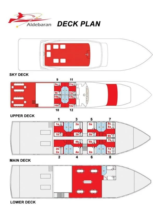 Aldebaran deck plan and vessel layout 1