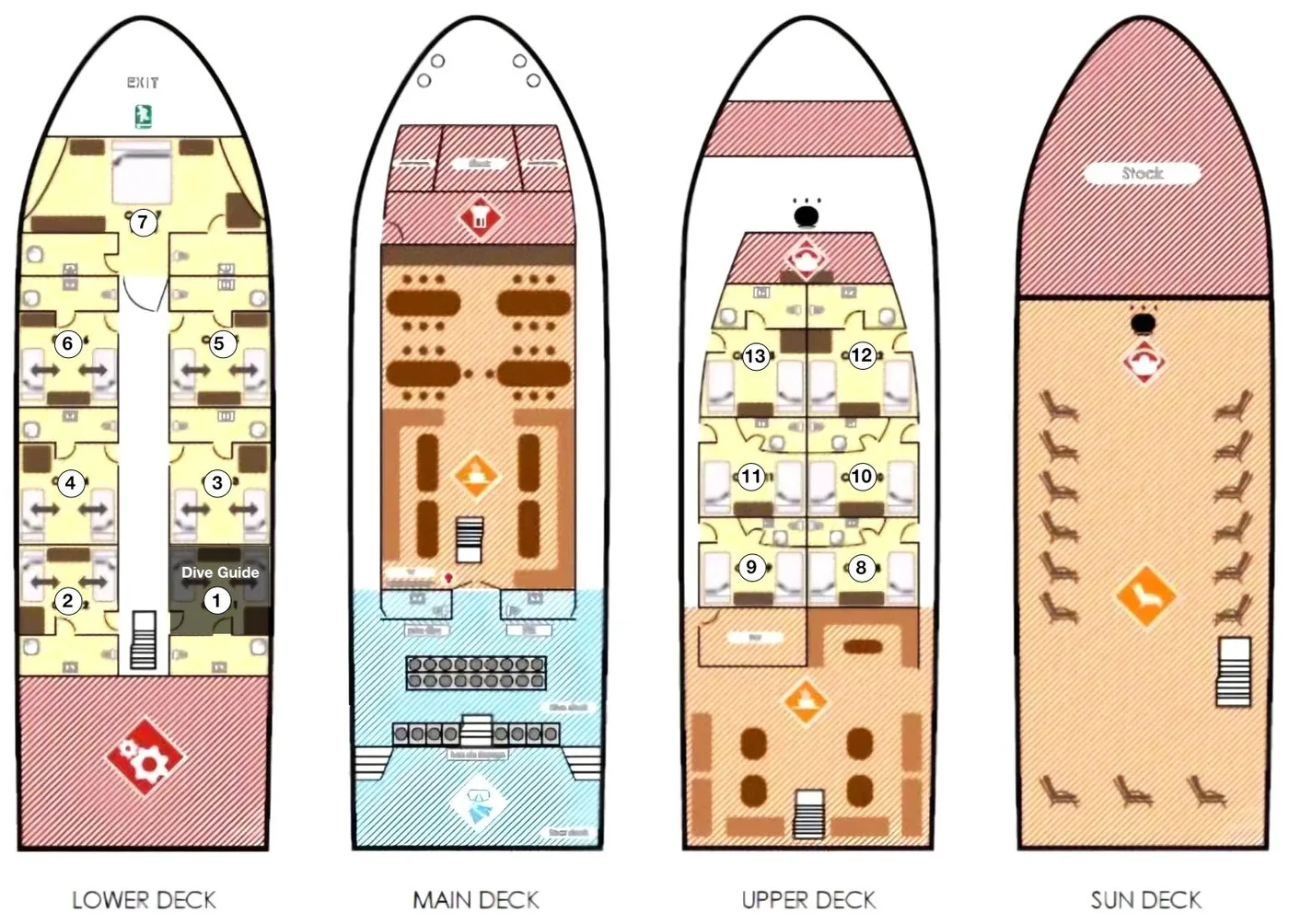 All Star Ghani deck plan and vessel layout 1