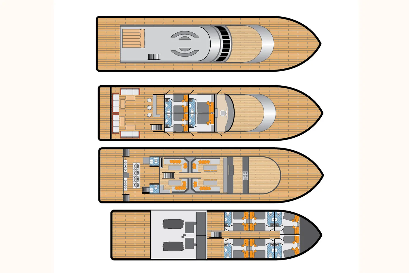 Discovery I deck plan and vessel layout 1