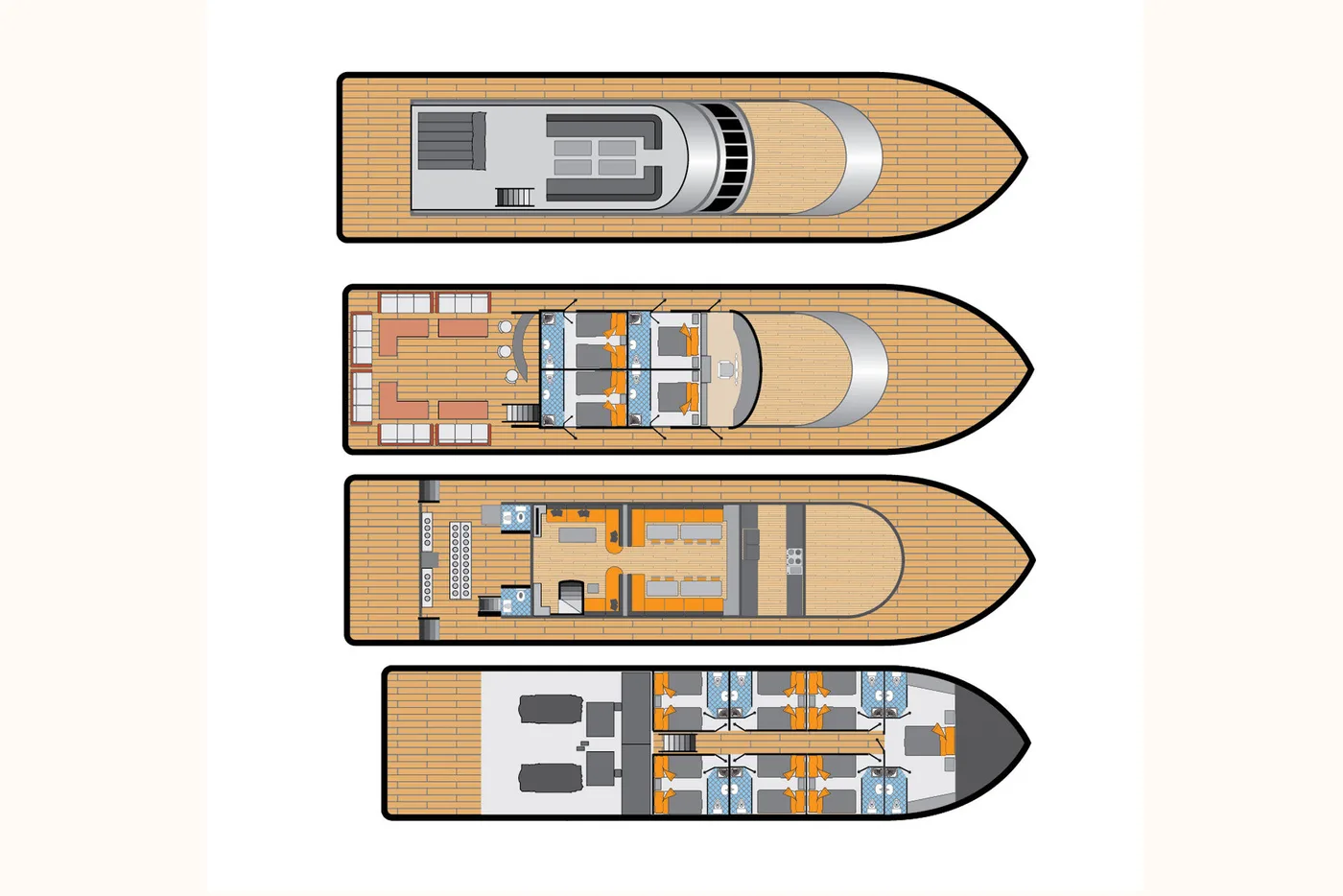 Discovery II deck plan and vessel layout 1